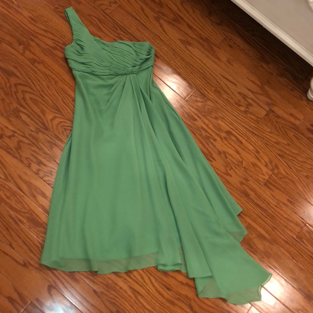 David’s Bridal Short One Shoulder Chiffon Dress